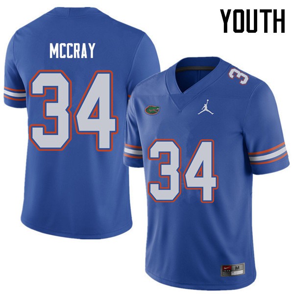 Jordan Brand Youth #34 Lerentee McCray Florida Gators College Football Jerseys Royal